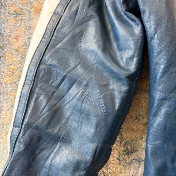 Vintage Leather Racing Zip-up Jacket Large - Picture 7 of 7
